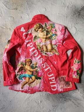 Angel Designer Jacket Cottage Patched Avangard Boho Artisan Distressed European